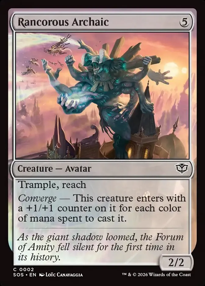 2026 Secrets of Strixhaven Rancorous Archaic common #2 common card image