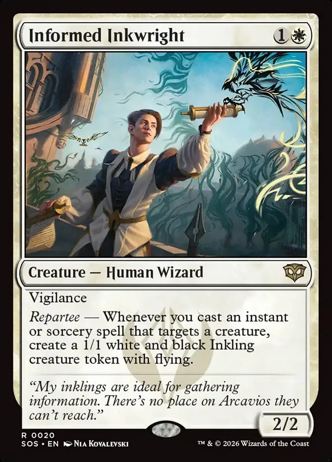 2026 Secrets of Strixhaven Informed Inkwright rare #20 rare card image