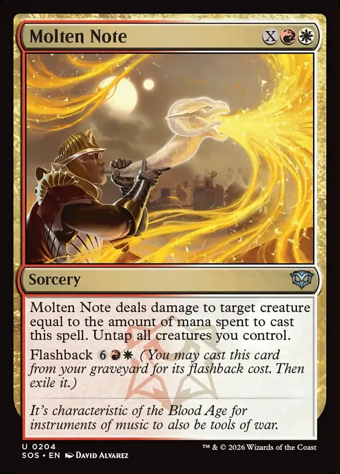 2026 Secrets of Strixhaven Molten Note #204 uncommon card image