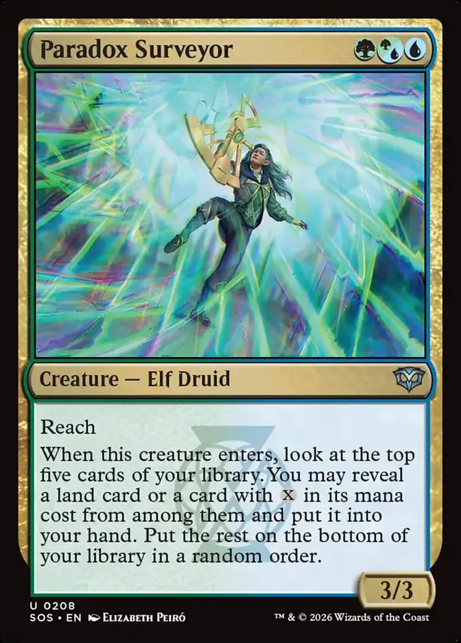 2026 Secrets of Strixhaven Paradox Surveyor #208 uncommon card image