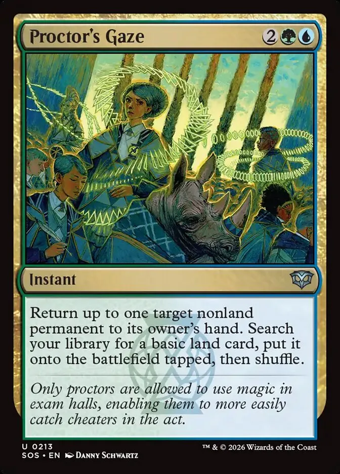 2026 Secrets of Strixhaven Proctor's Gaze #213 uncommon card image