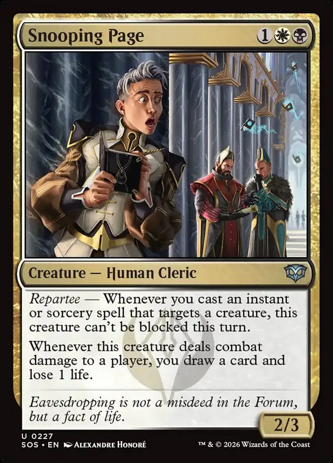 2026 Secrets of Strixhaven Snooping Page #227 uncommon card image