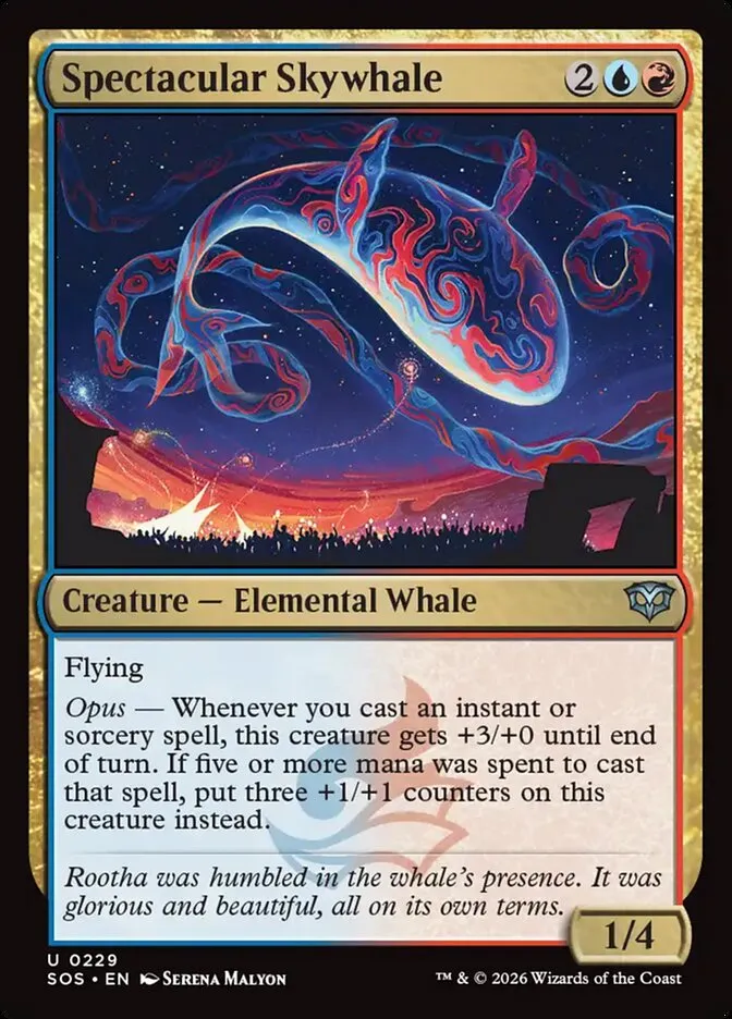 2026 Secrets of Strixhaven Spectacular Skywhale #229 uncommon card image