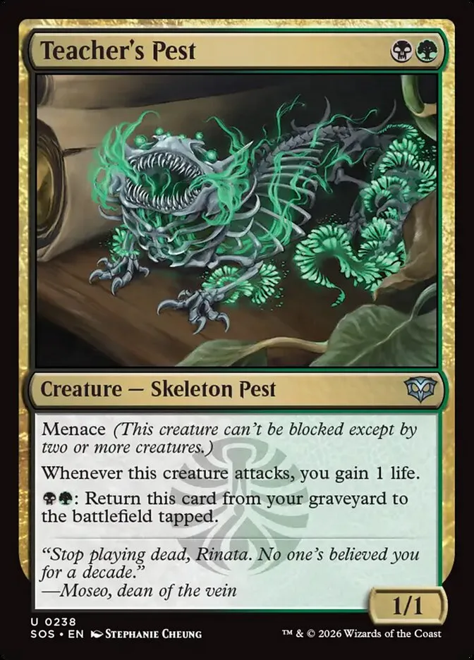2026 Secrets of Strixhaven Teacher's Pest #238 uncommon card image