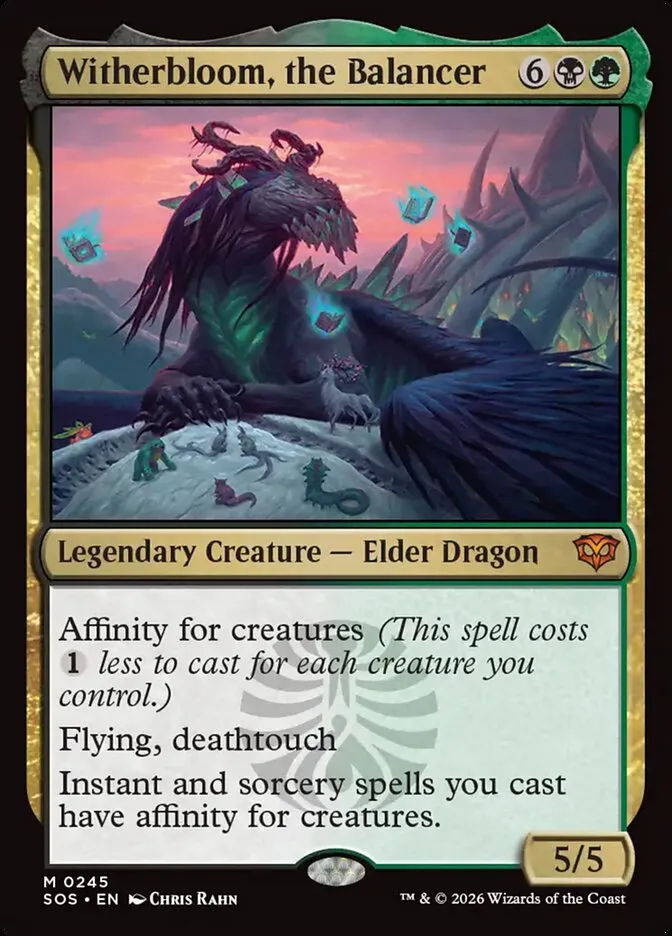 2026 Secrets of Strixhaven Witherbloom, the Balancer mythic #245 mythic card image