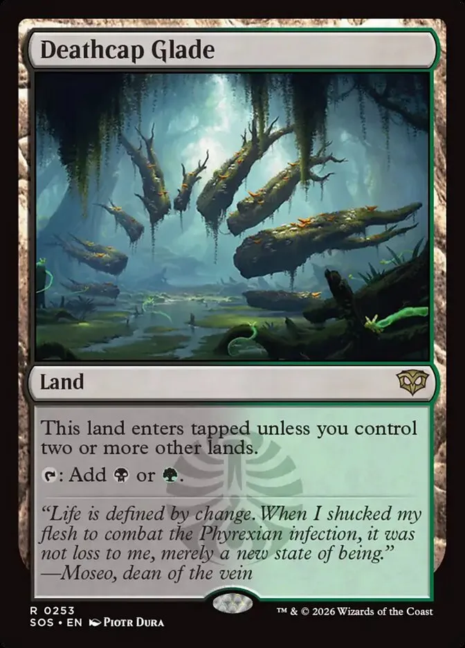2026 Secrets of Strixhaven Deathcap Glade [Promo Foil] rare #253 rare card image