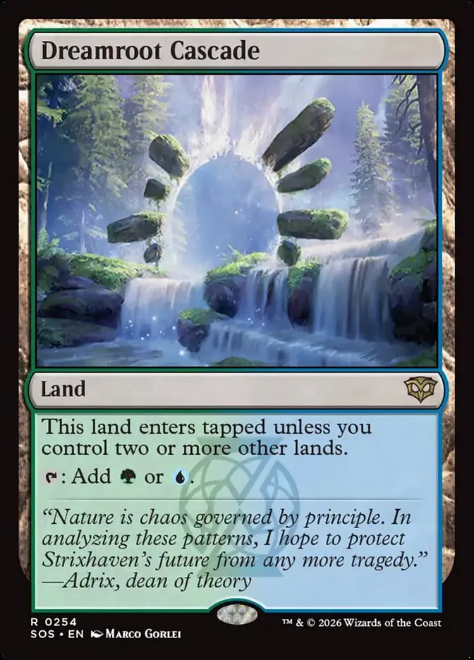 2026 Secrets of Strixhaven Dreamroot Cascade #254 rare card image
