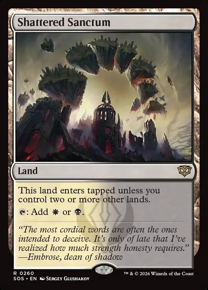 2026 Secrets of Strixhaven Shattered Sanctum #260 rare card image