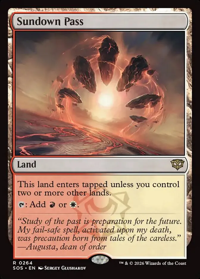 2026 Secrets of Strixhaven Sundown Pass #264 rare card image