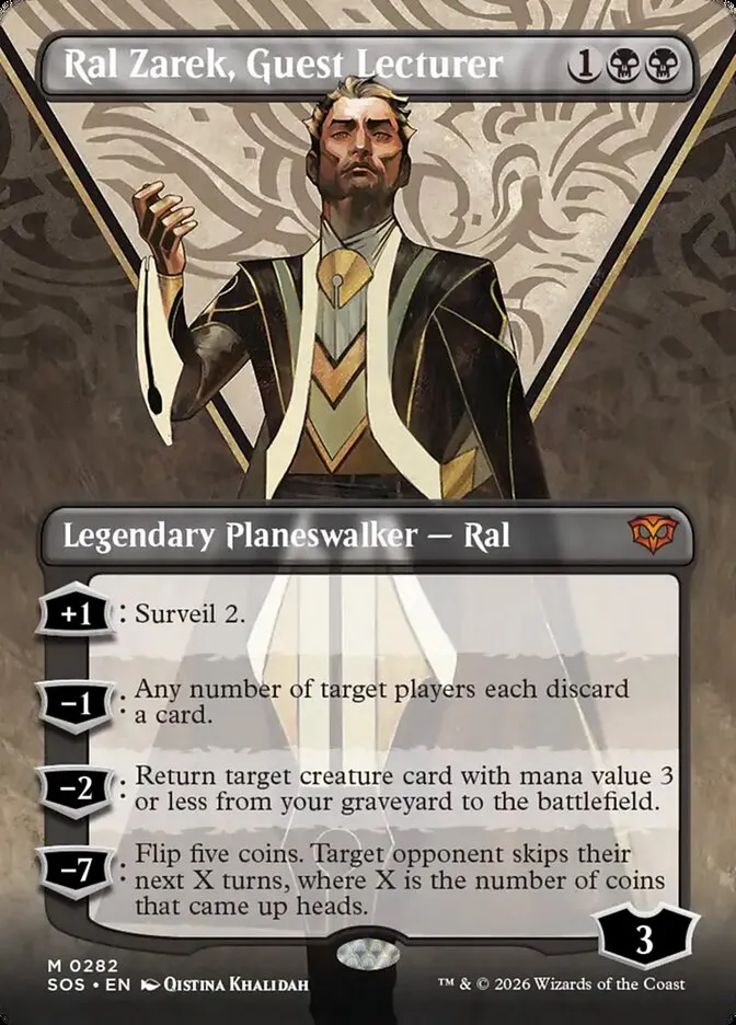 2026 Secrets of Strixhaven Ral Zarek, Guest Lecturer mythic #282 mythic card image