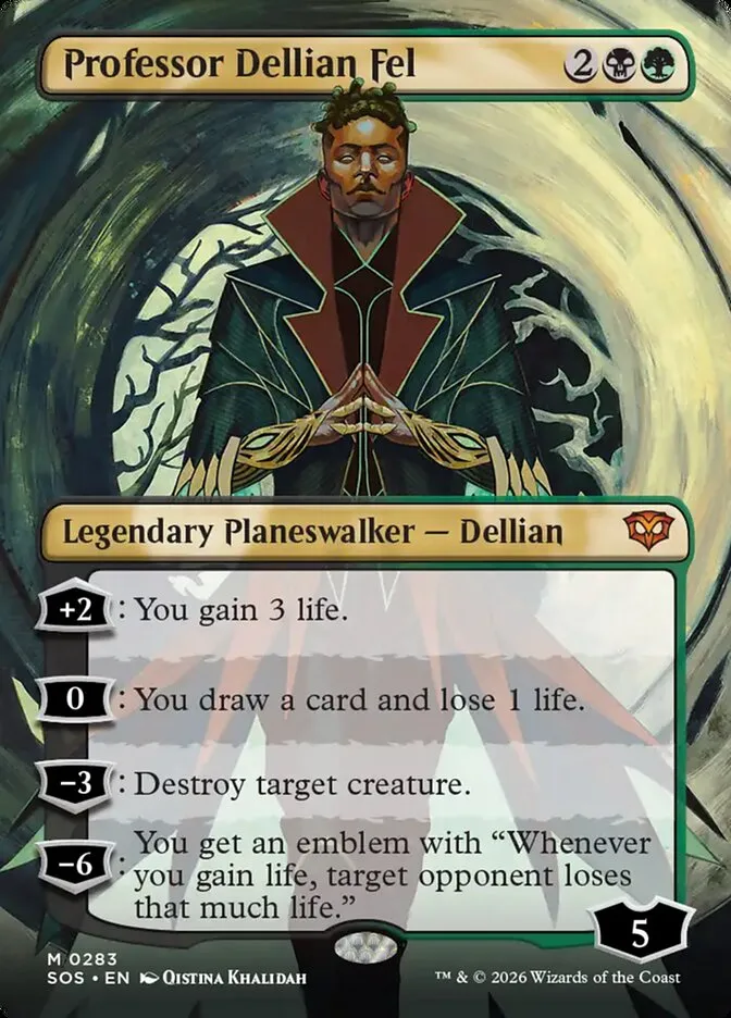 2026 Secrets of Strixhaven Professor Dellian Fel mythic #283 mythic card image