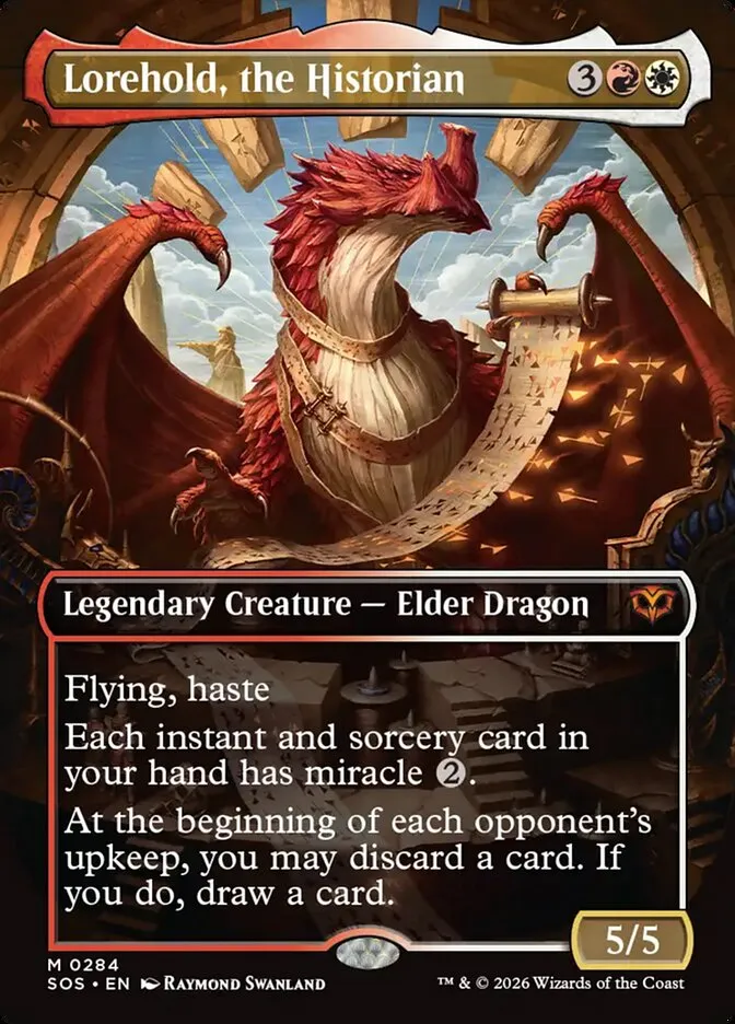 2026 Secrets of Strixhaven Lorehold, the Historian mythic #284 mythic card image