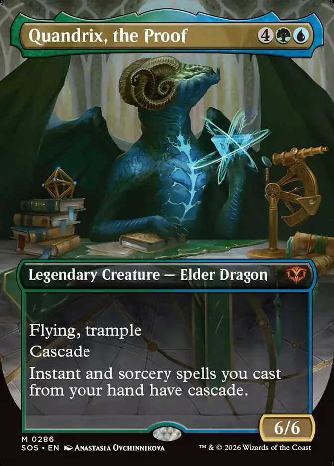 2026 Secrets of Strixhaven Quandrix, the Proof mythic #286 mythic card image