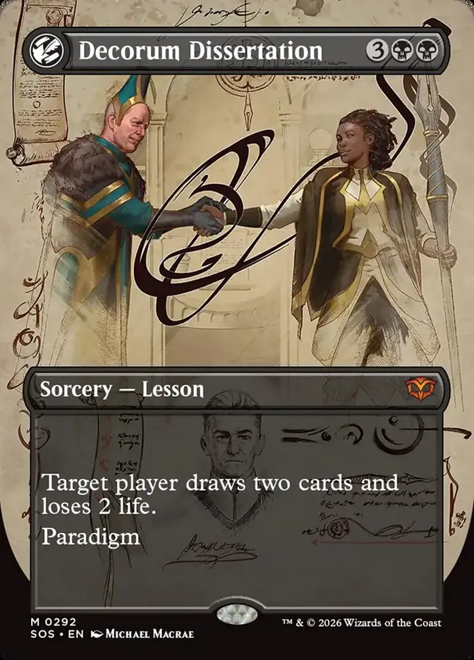 2026 Secrets of Strixhaven Decorum Dissertation mythic #292 mythic card image