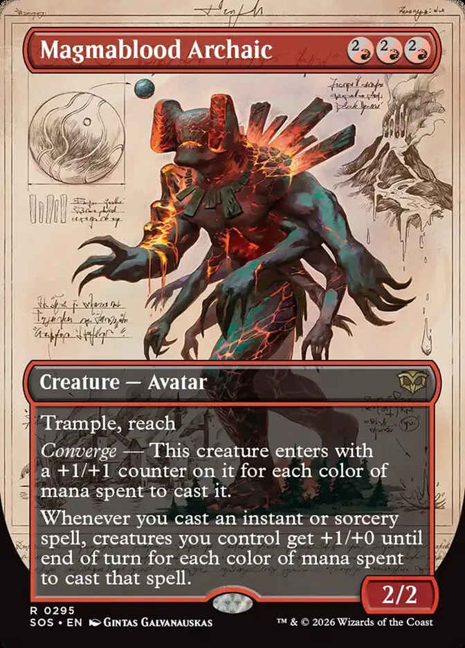 2026 Secrets of Strixhaven Magmablood Archaic rare #295 rare card image