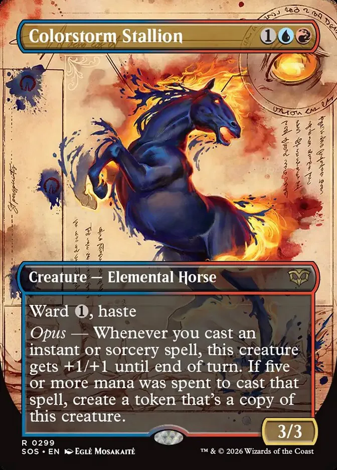 2026 Secrets of Strixhaven Colorstorm Stallion rare #299 rare card image