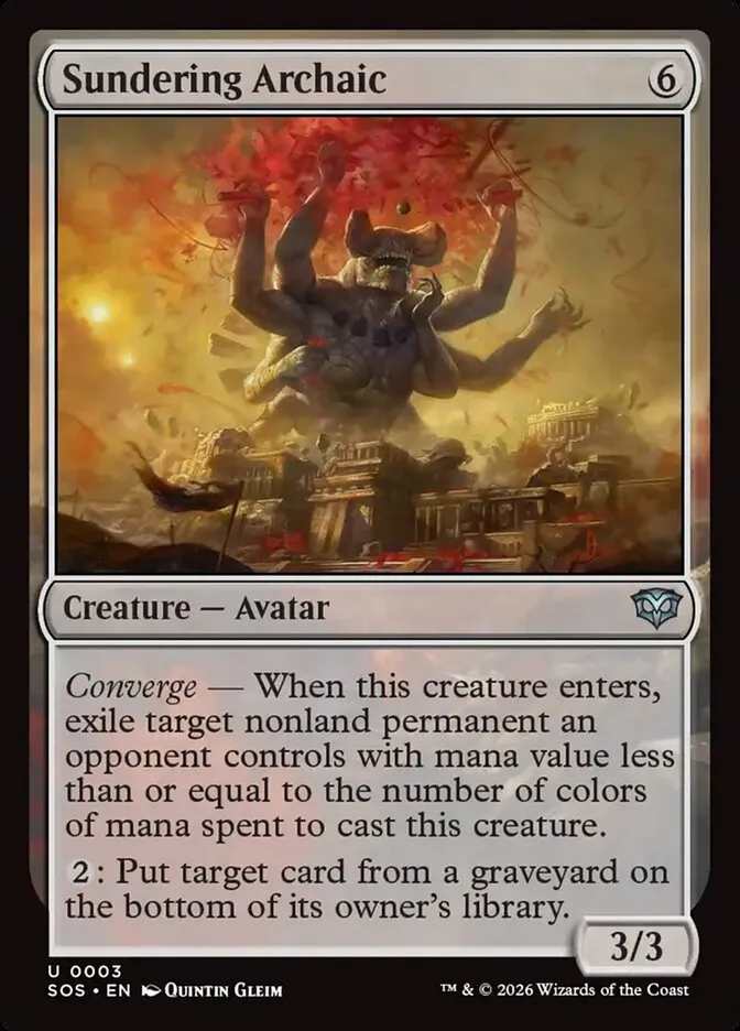 2026 Secrets of Strixhaven Sundering Archaic uncommon #3 uncommon card image