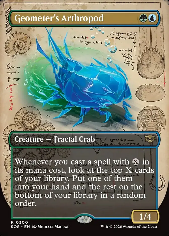 2026 Secrets of Strixhaven Geometer's Arthropod rare #300 rare card image
