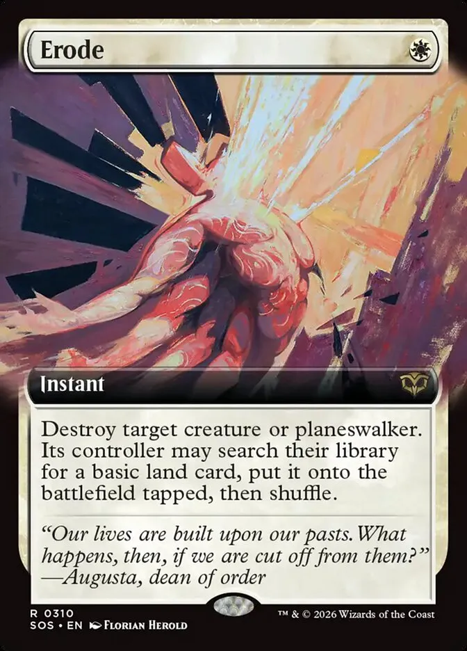 2026 Secrets of Strixhaven Erode [Extended Art Foil] rare #310 rare card image