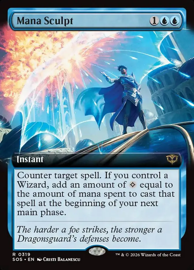 2026 Secrets of Strixhaven Mana Sculpt [Extended Art Foil] rare #319 rare card image