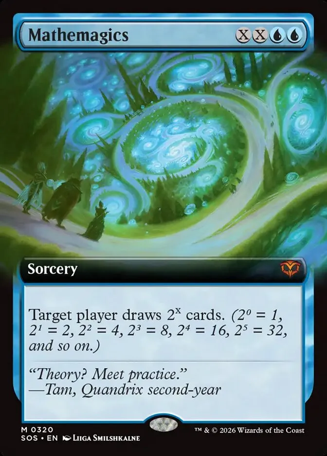 2026 Secrets of Strixhaven Mathemagics [Extended Art Foil] mythic #320 mythic card image