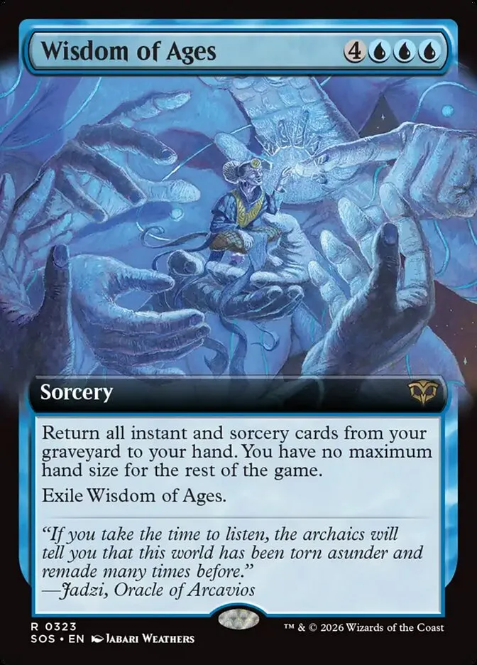 2026 Secrets of Strixhaven Wisdom of Ages [Extended Art Foil] rare #323 rare card image