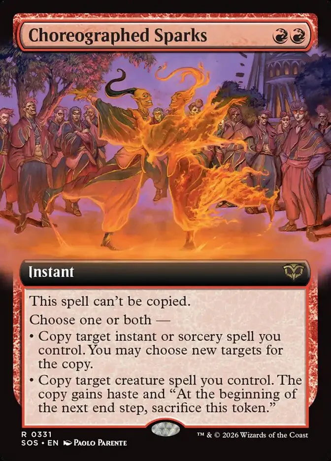 2026 Secrets of Strixhaven Choreographed Sparks [Extended Art Foil] rare #331 rare card image
