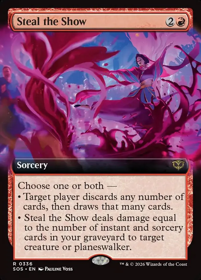 2026 Secrets of Strixhaven Steal the Show [Extended Art Foil] rare #336 rare card image