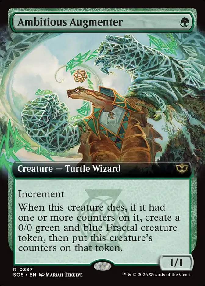 2026 Secrets of Strixhaven Ambitious Augmenter [Extended Art Foil] rare #337 rare card image