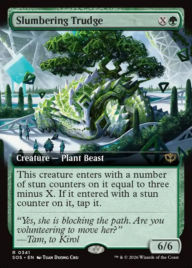 2026 Secrets of Strixhaven Slumbering Trudge [Extended Art Foil] rare #341 rare card image