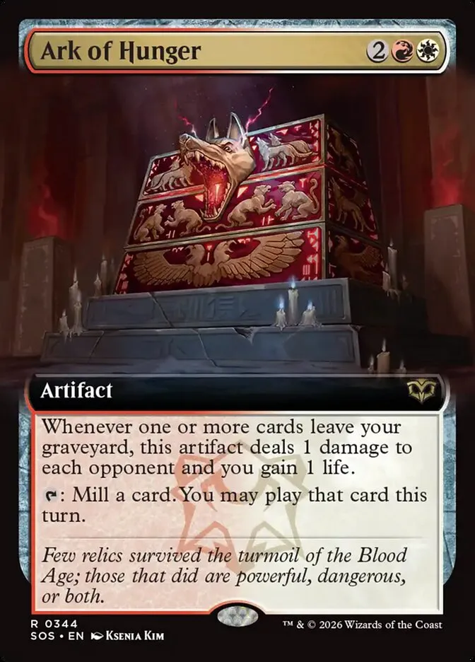 2026 Secrets of Strixhaven Ark of Hunger [Extended Art Foil] rare #344 rare card image