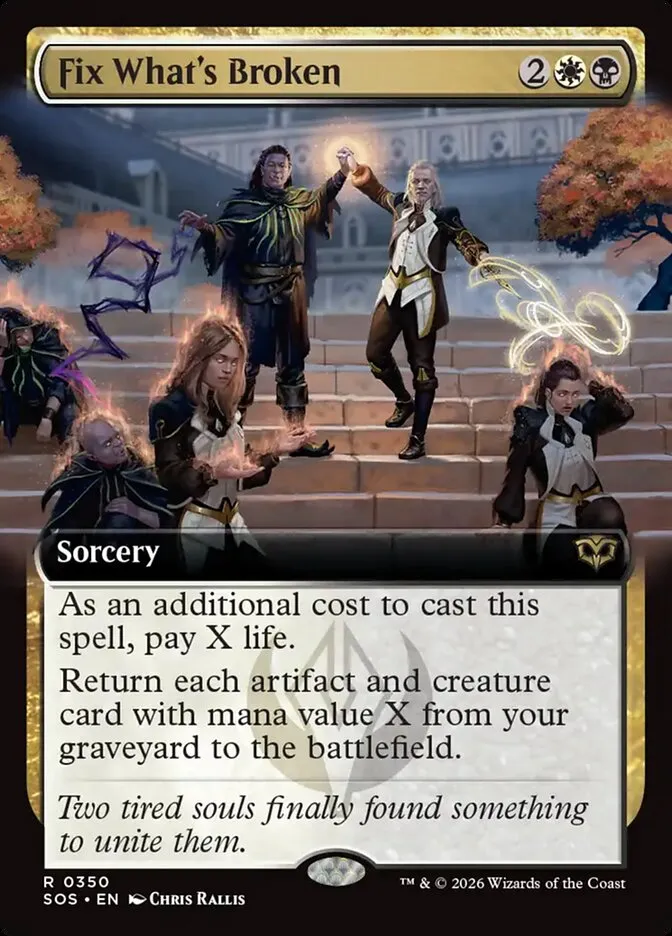 2026 Secrets of Strixhaven Fix What's Broken [Extended Art Foil] rare #350 rare card image