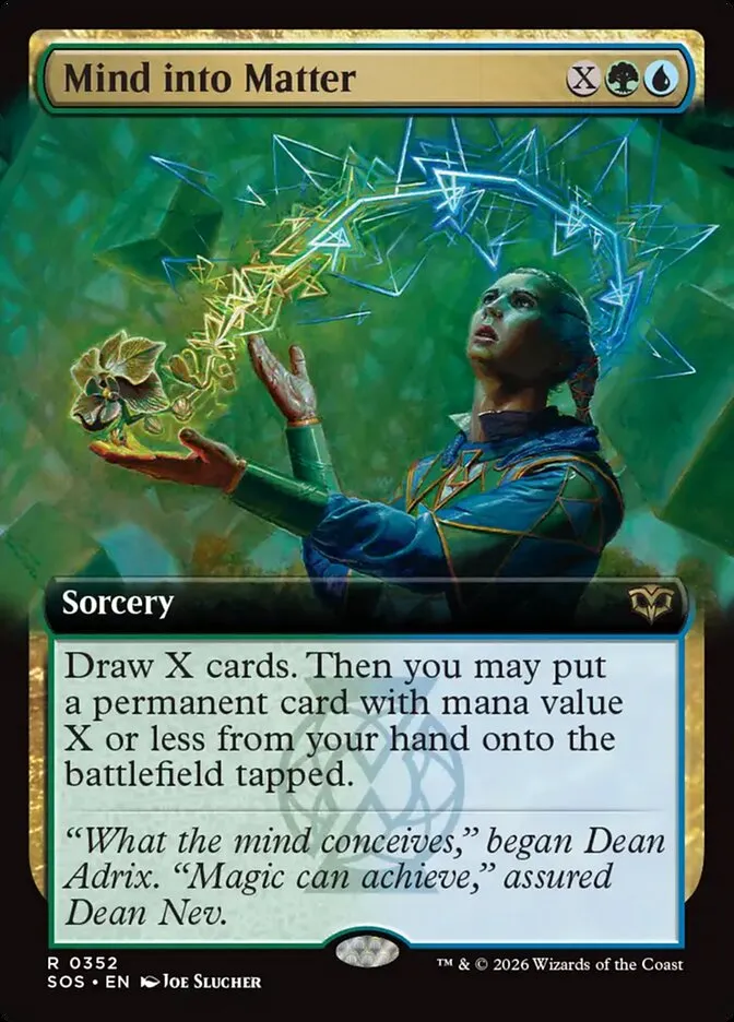 2026 Secrets of Strixhaven Mind into Matter [Extended Art Foil] rare #352 rare card image