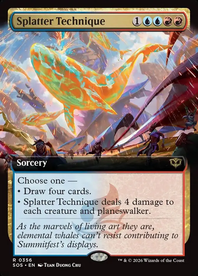 2026 Secrets of Strixhaven Splatter Technique [Extended Art Foil] rare #356 rare card image