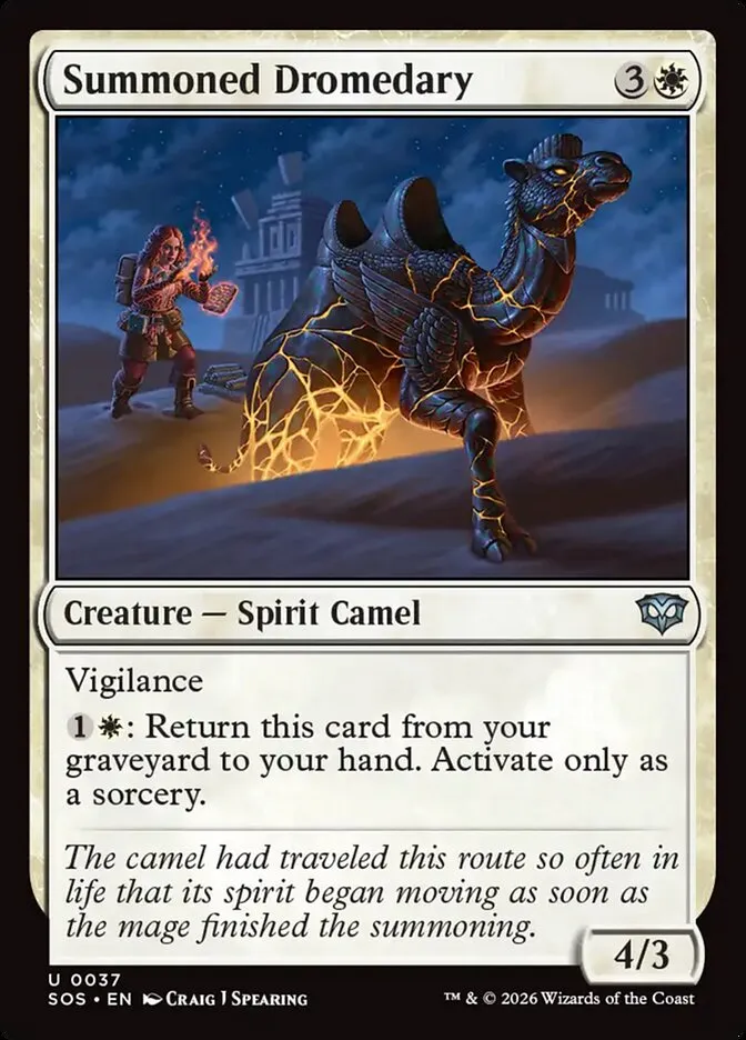 2026 Secrets of Strixhaven Summoned Dromedary uncommon #37 uncommon card image