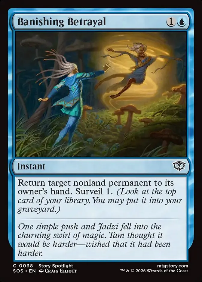 2026 Secrets of Strixhaven Banishing Betrayal common #38 common card image