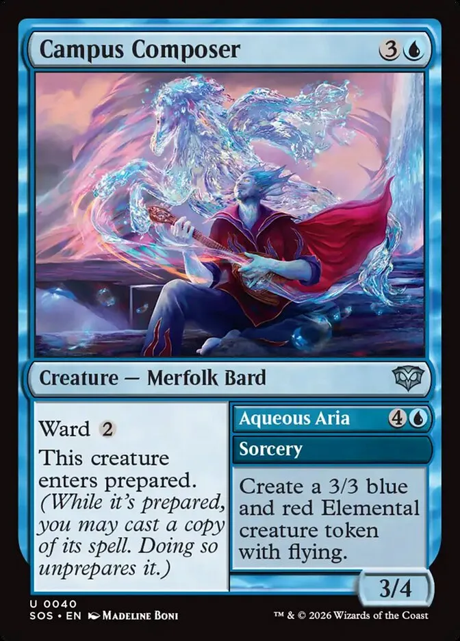 2026 Secrets of Strixhaven Campus Composer // Aqueous Aria uncommon #40 uncommon card image