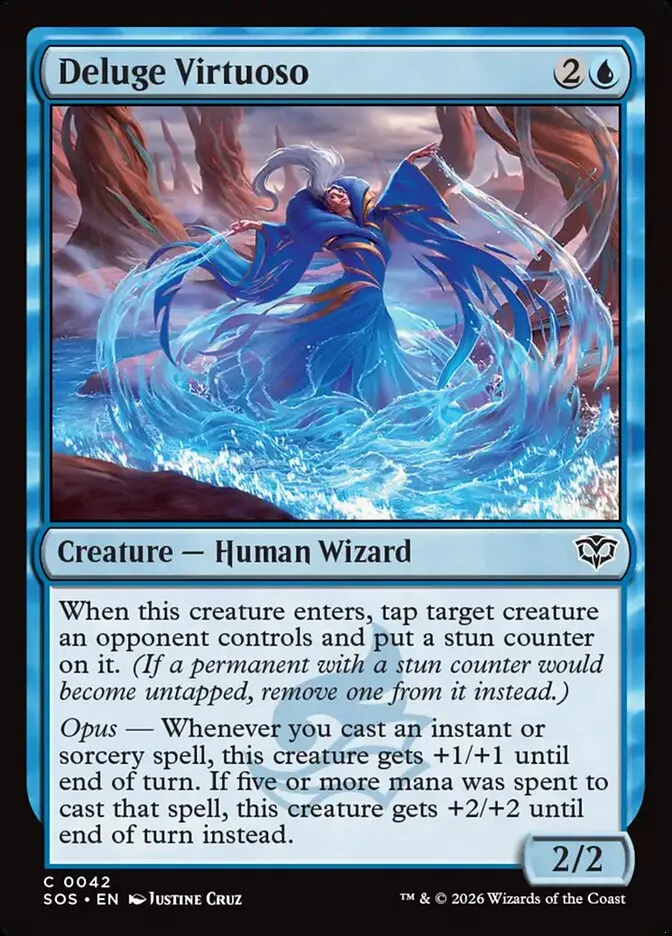 2026 Secrets of Strixhaven Deluge Virtuoso common #42 common card image