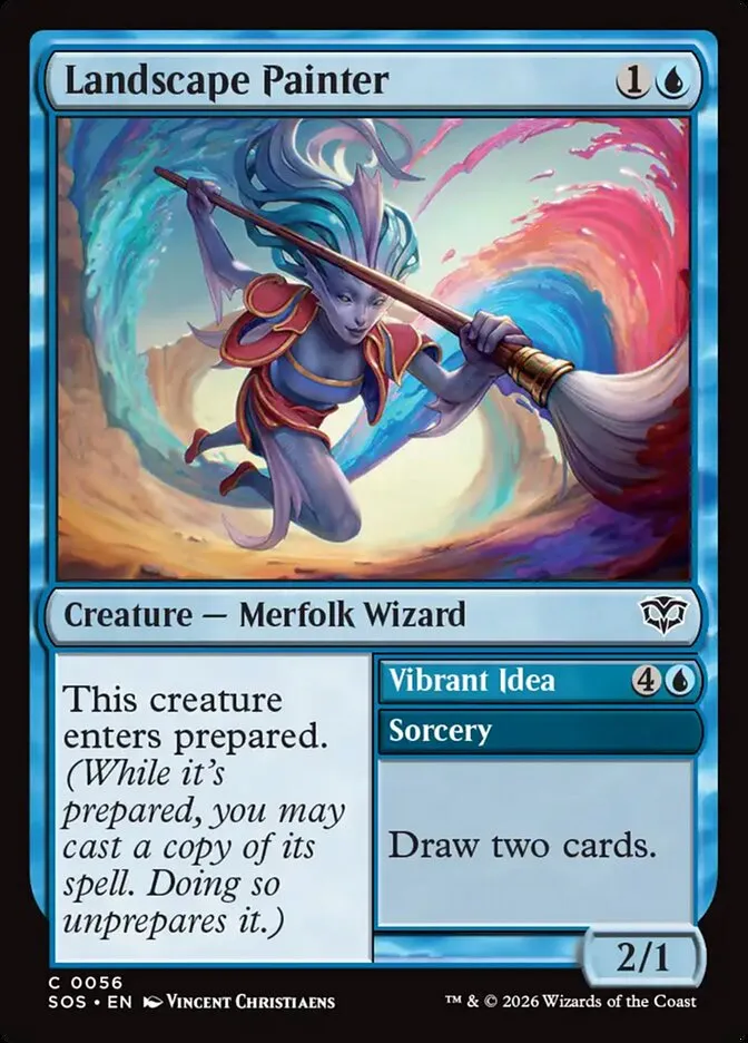 2026 Secrets of Strixhaven Landscape Painter // Vibrant Idea common #56 common card image