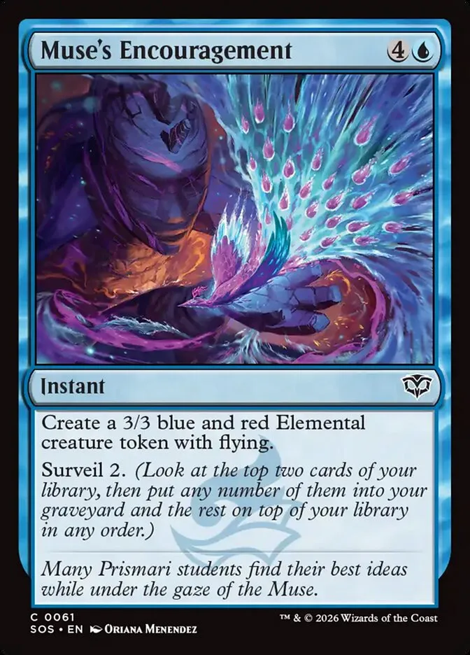 2026 Secrets of Strixhaven Muse's Encouragement common #61 common card image