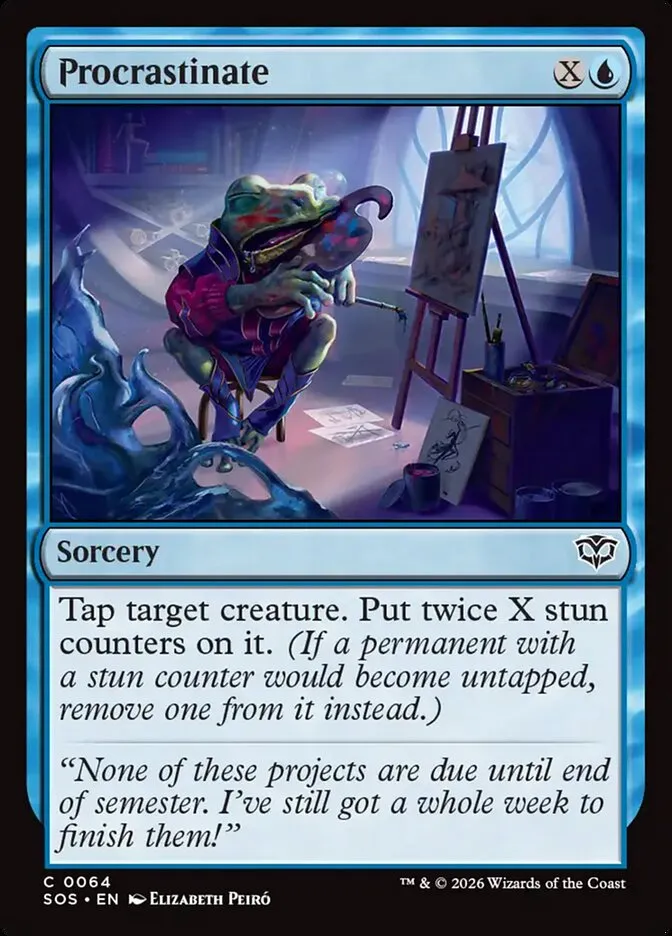 2026 Secrets of Strixhaven Procrastinate common #64 common card image