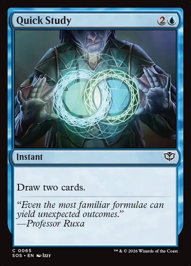2026 Secrets of Strixhaven Quick Study common #65 common card image