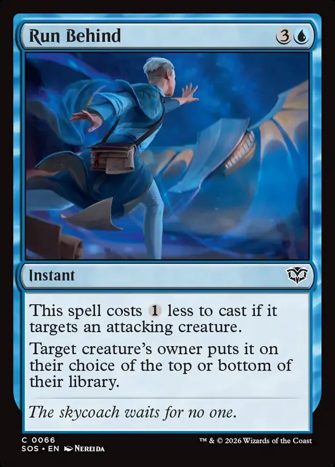 2026 Secrets of Strixhaven Run Behind common #66 common card image