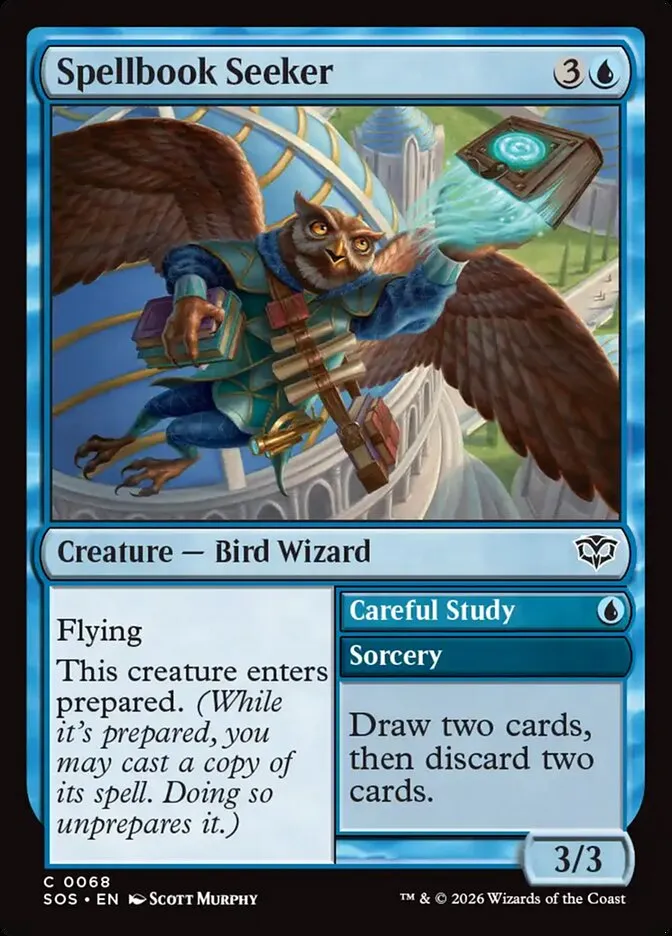2026 Secrets of Strixhaven Spellbook Seeker // Careful Study common #68 common card image