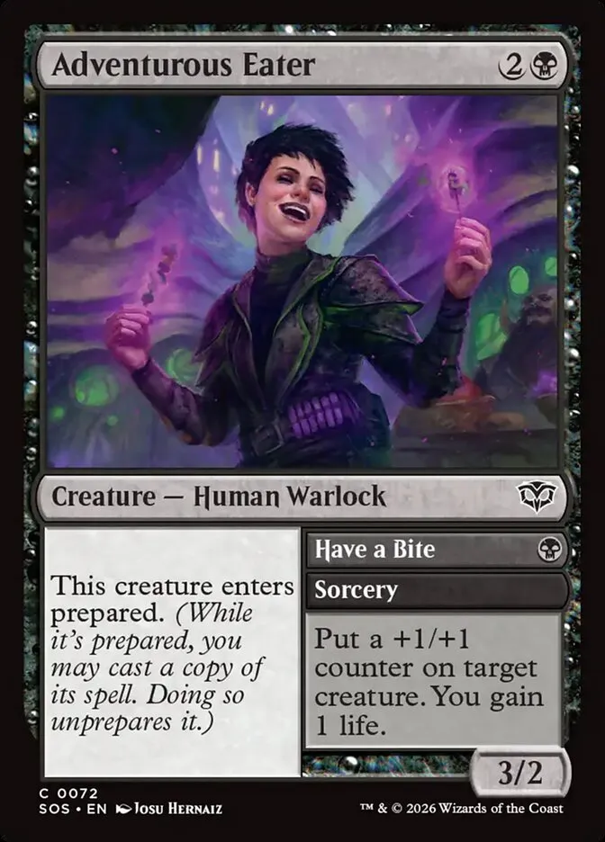 2026 Secrets of Strixhaven Adventurous Eater // Have a Bite common #72 common card image