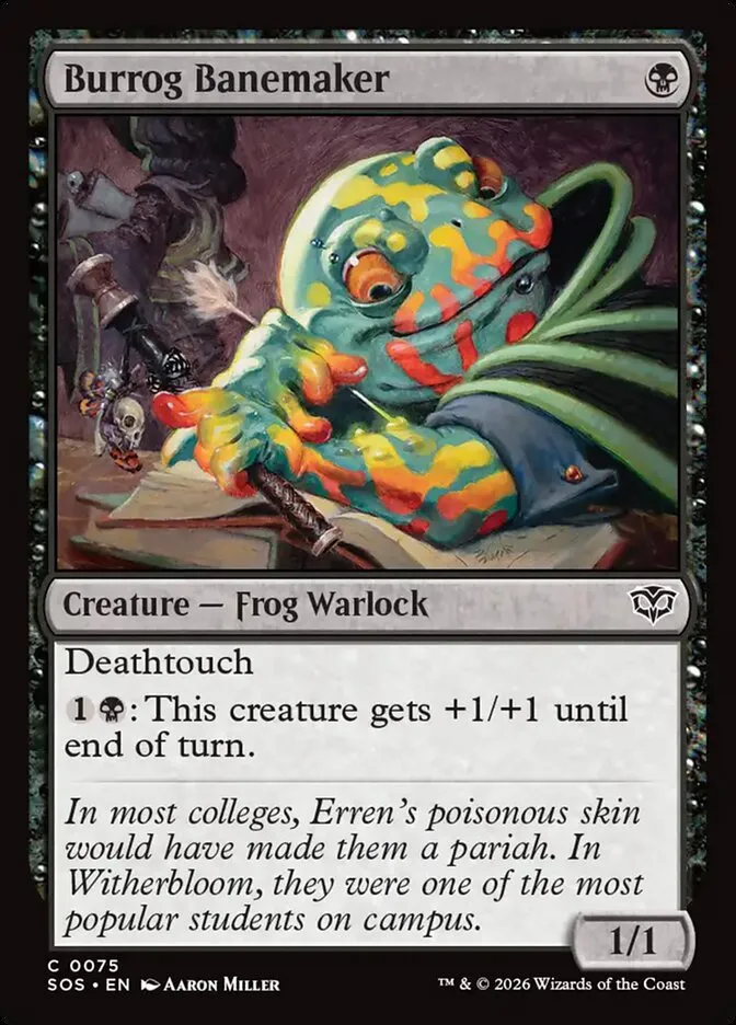 2026 Secrets of Strixhaven Burrog Banemaker common #75 common card image
