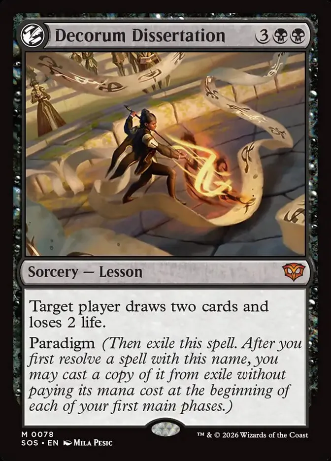 2026 Secrets of Strixhaven Decorum Dissertation mythic #78 mythic card image