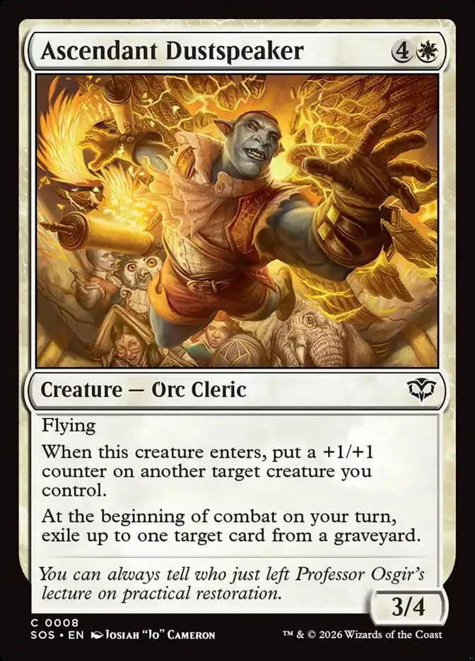 2026 Secrets of Strixhaven Ascendant Dustspeaker common #8 common card image