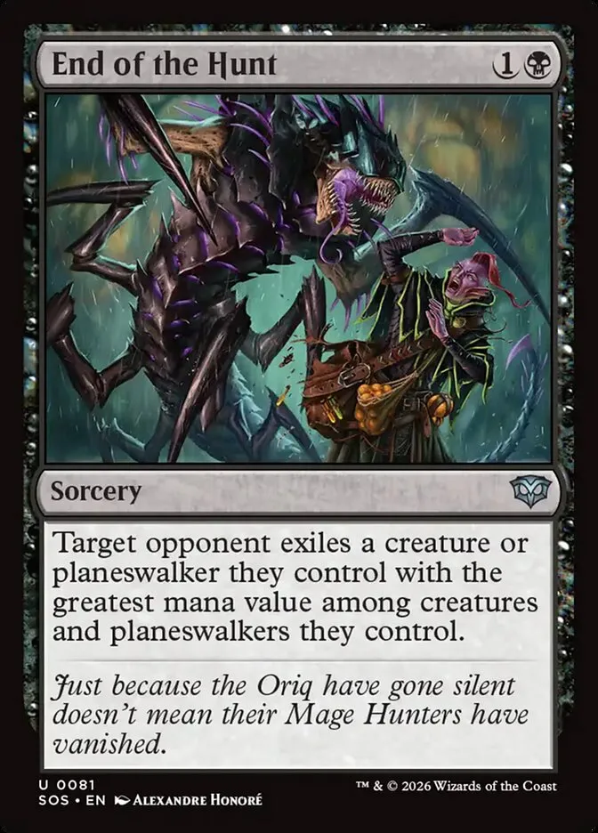 2026 Secrets of Strixhaven End of the Hunt #81 uncommon card image