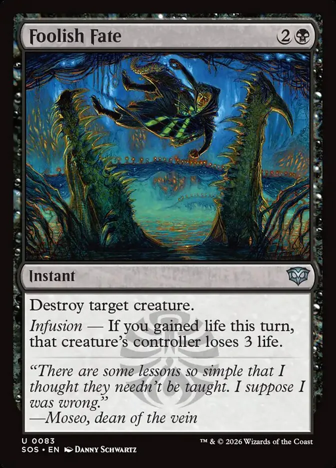 2026 Secrets of Strixhaven Foolish Fate #83 uncommon card image